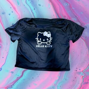 Hello Kitty ladies size xxl black crop top